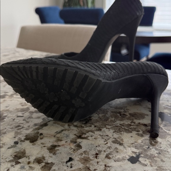 BCBG Black Textured Heels - Picture 2 of 3